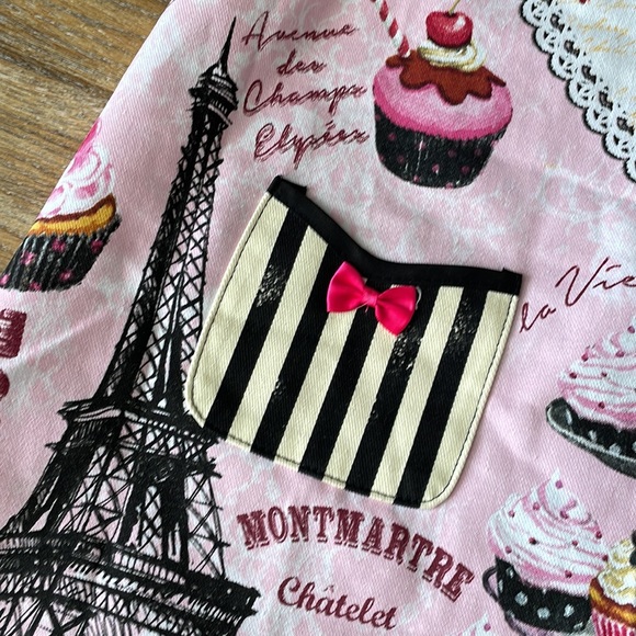 Paris Cupcake Pastry Themed Tablier De Cuisine Apron - Picture 3 of 9
